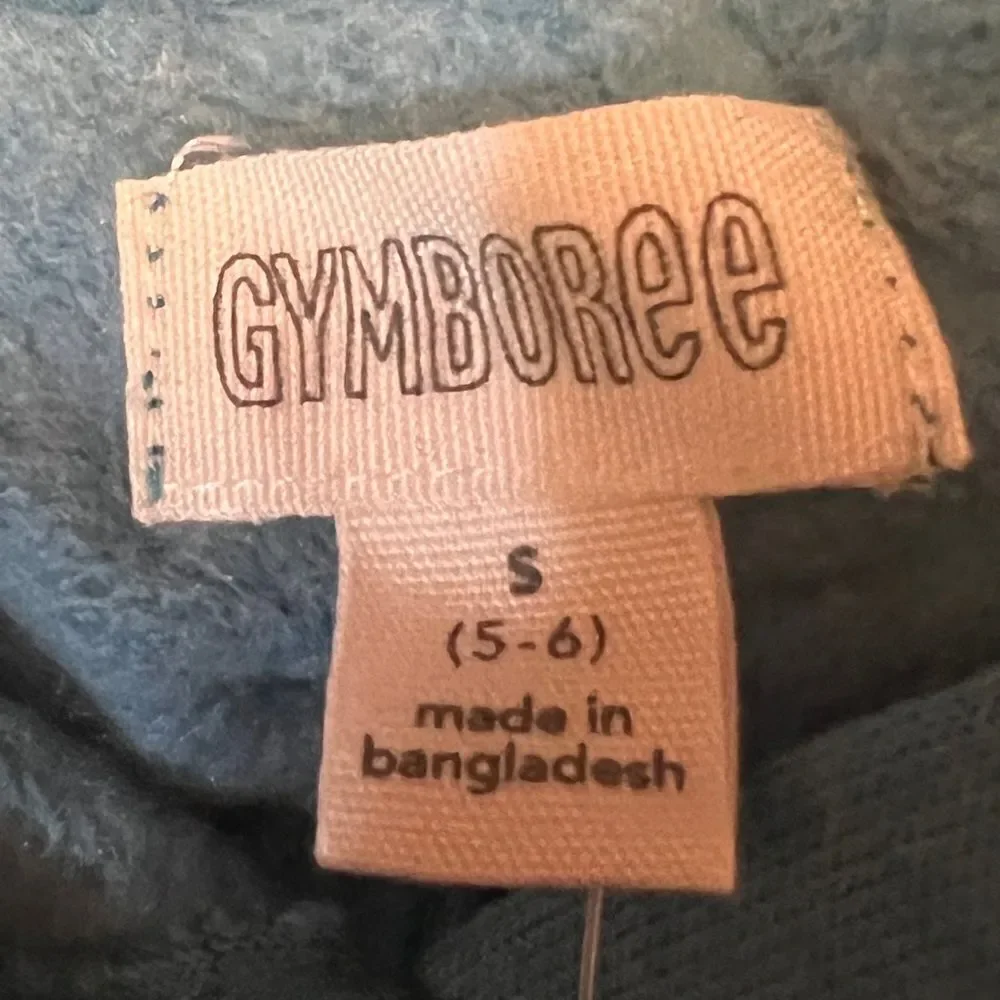 Gymboree Girls Blue Peace Hoodie Graphic Sweatshirt Small NWT